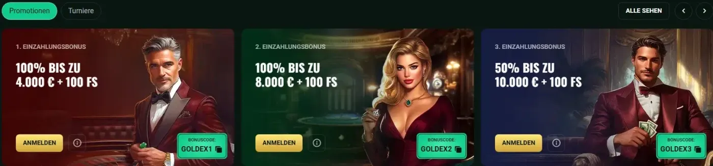 Goldex Casino Bonuses and Promotions